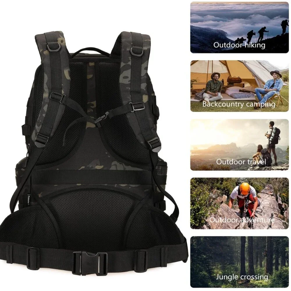 50L Military Tactical Backpack Hiking Waterproof Backpack Large Military Pack 3
